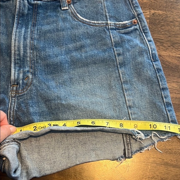 Abercrombie & Fitch Blue Jean Shorts Distressed Cut-Off Style - Picture 8 of 10